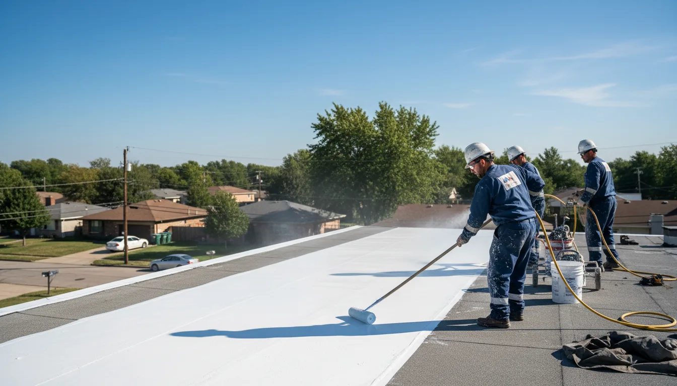 Commercial roof coating in Waukau, WI near me